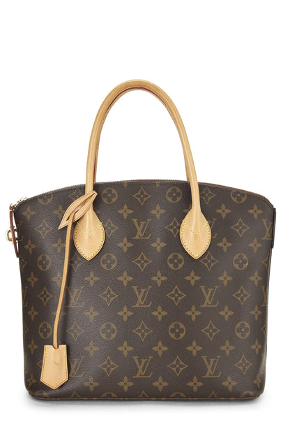 Louis Vuitton, sac à main LockIt Vertical MM NM en toile Monogram d'occasion, marron