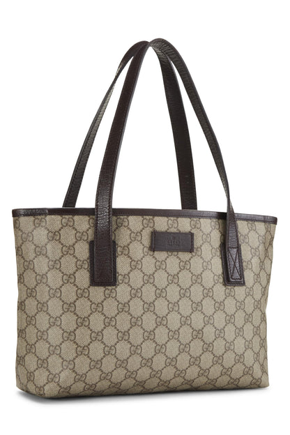 Gucci, sac fourre-tout en toile GG Supreme Original d'occasion, petit, marron