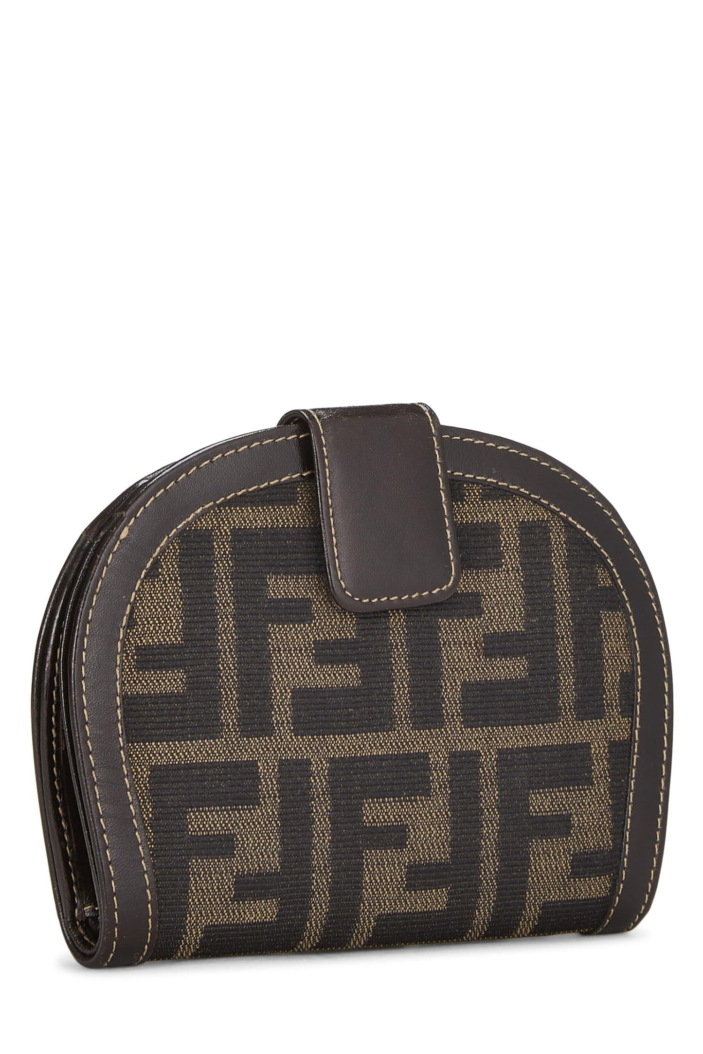 Fendi, Cartera de lona Zucca marrón Pre-Loved, Marrón