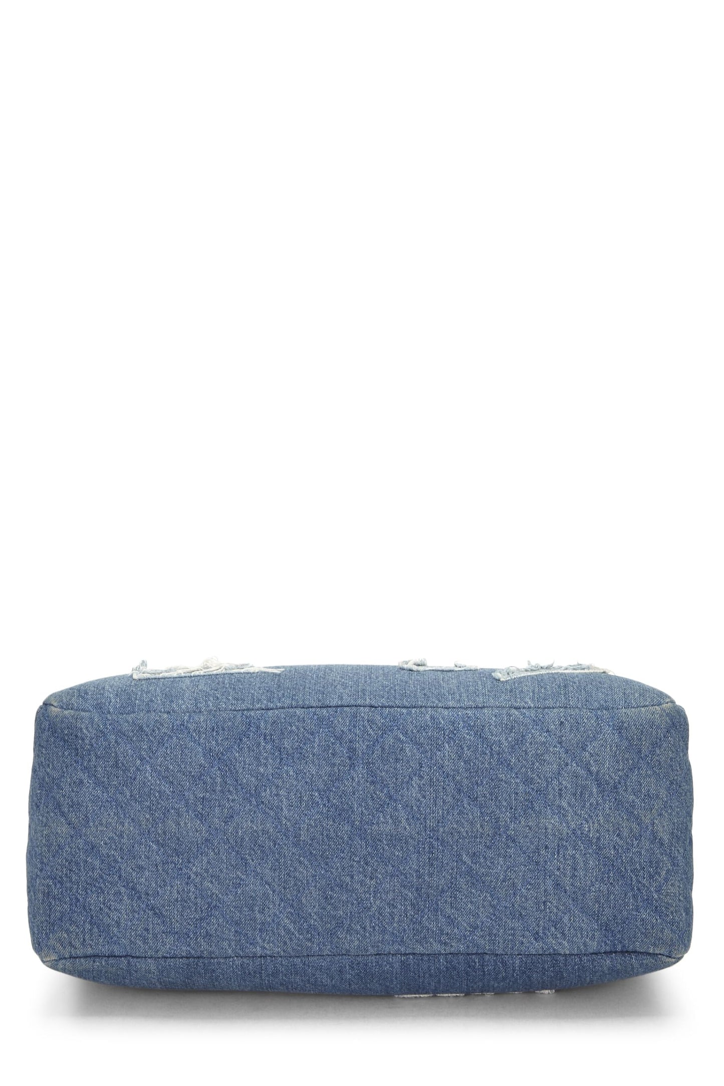 Chanel, sac cabas Hiéroglyphe Paris-Egypte en denim bleu et peau de mouton d'occasion, bleu