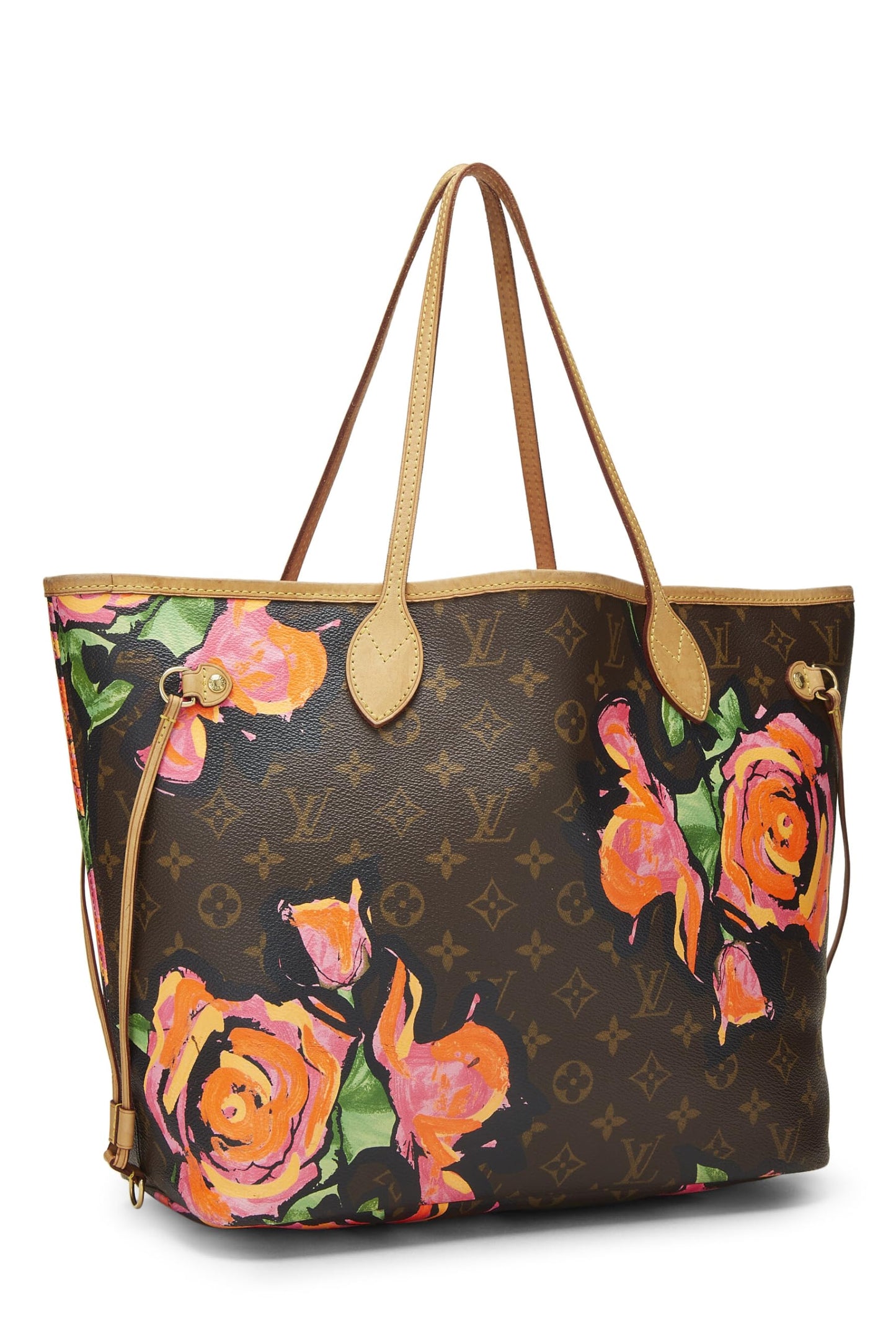 Louis Vuitton, Pre-Loved Stephen Sprouse x Louis Vuitton Monogram Canvas Roses Neverfull MM, Brown