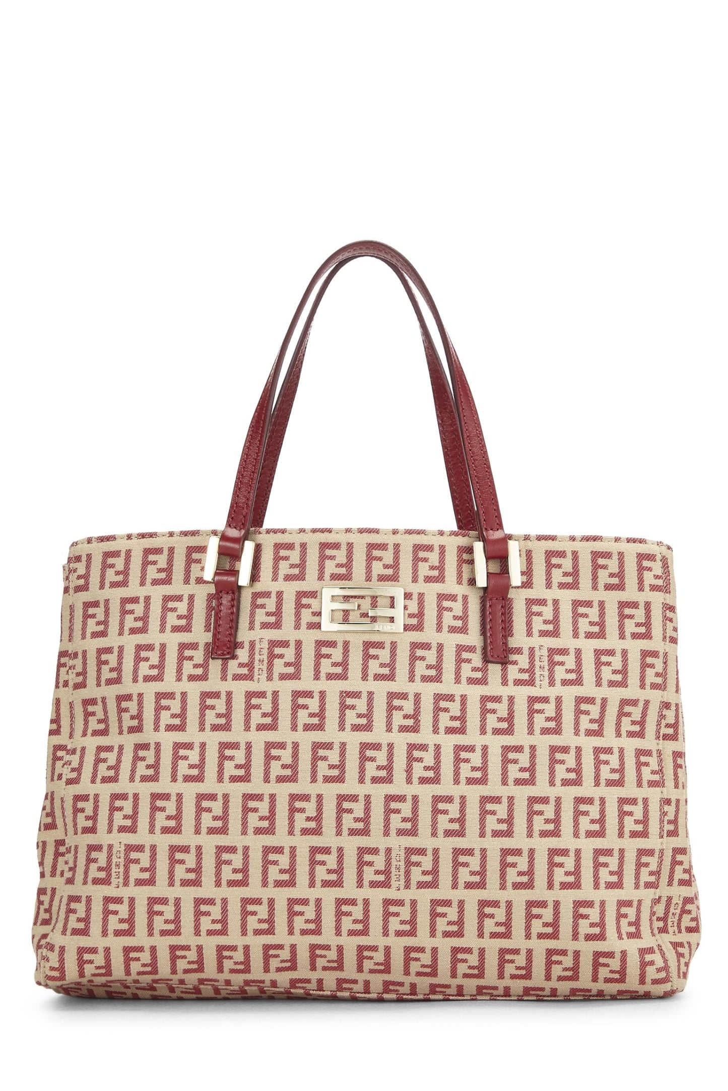 Fendi, sac fourre-tout Zucchino rouge d'occasion, petit modèle, rouge