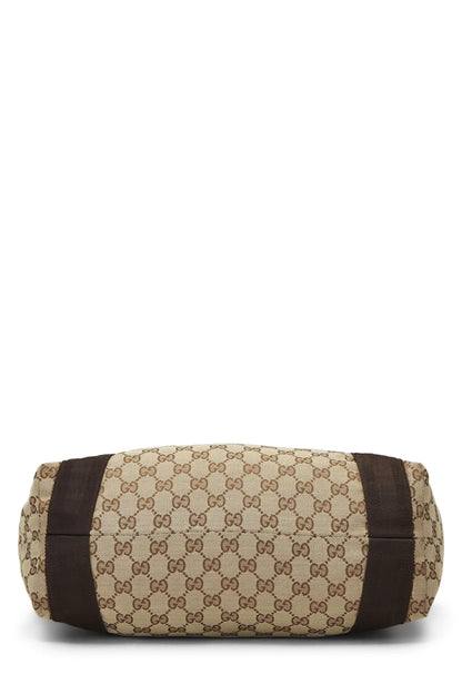 Gucci, sac fourre-tout en toile GG d'occasion, marron