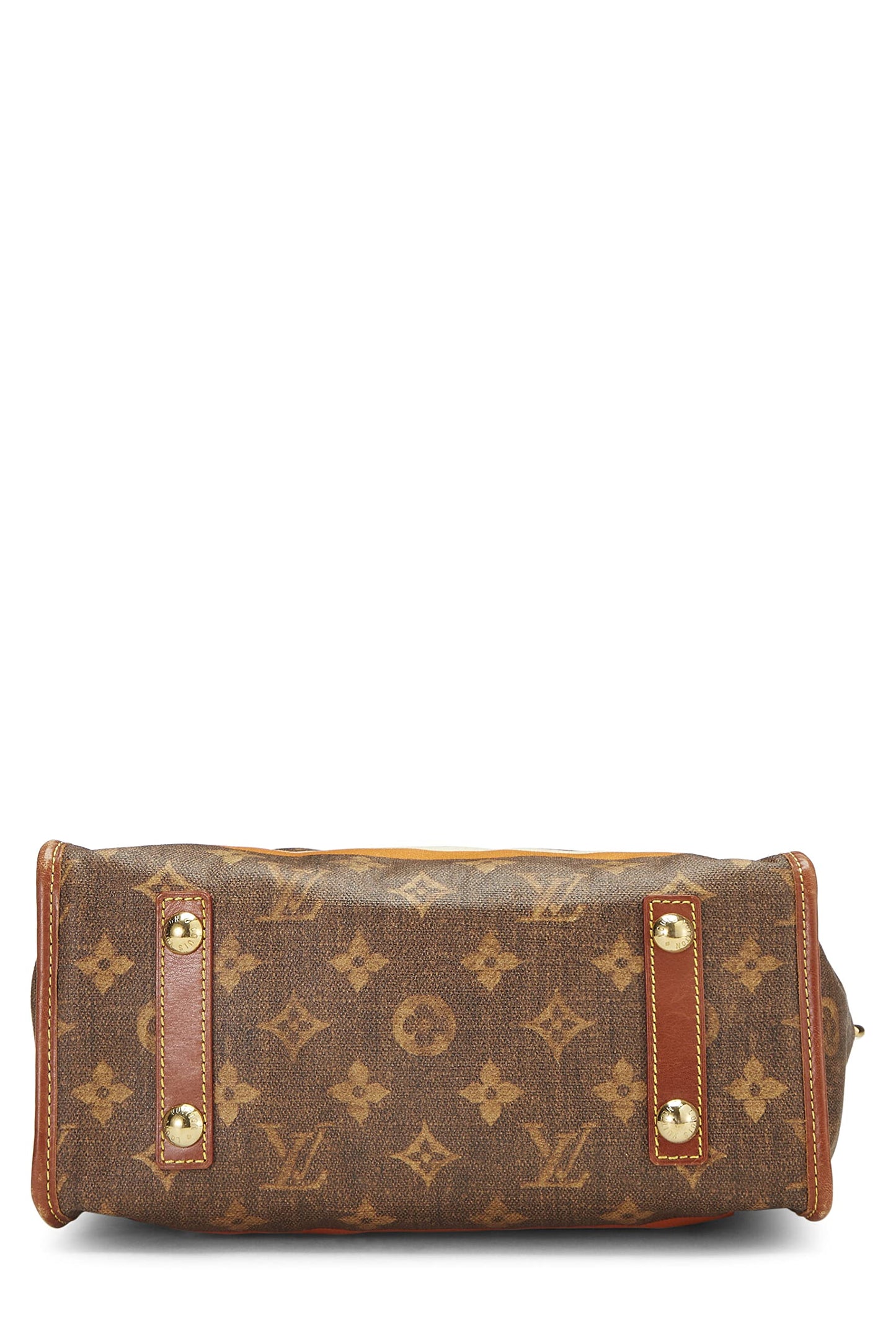 Louis Vuitton, Pre-Loved Monogram Rayures Tisse Sac PM, Marrón