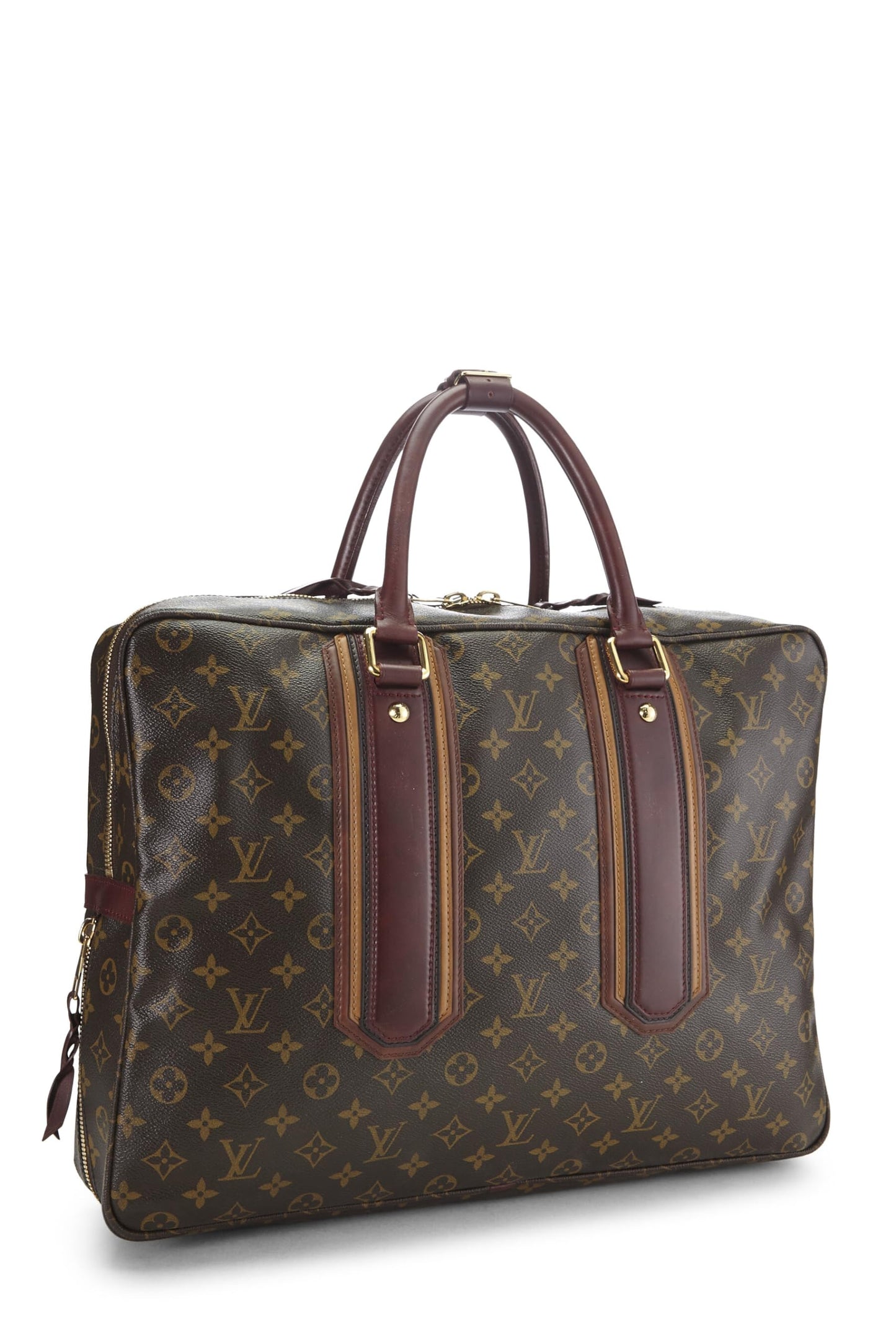 Louis Vuitton, Pre-Loved Monogram Bequia Porte Documents, Brown