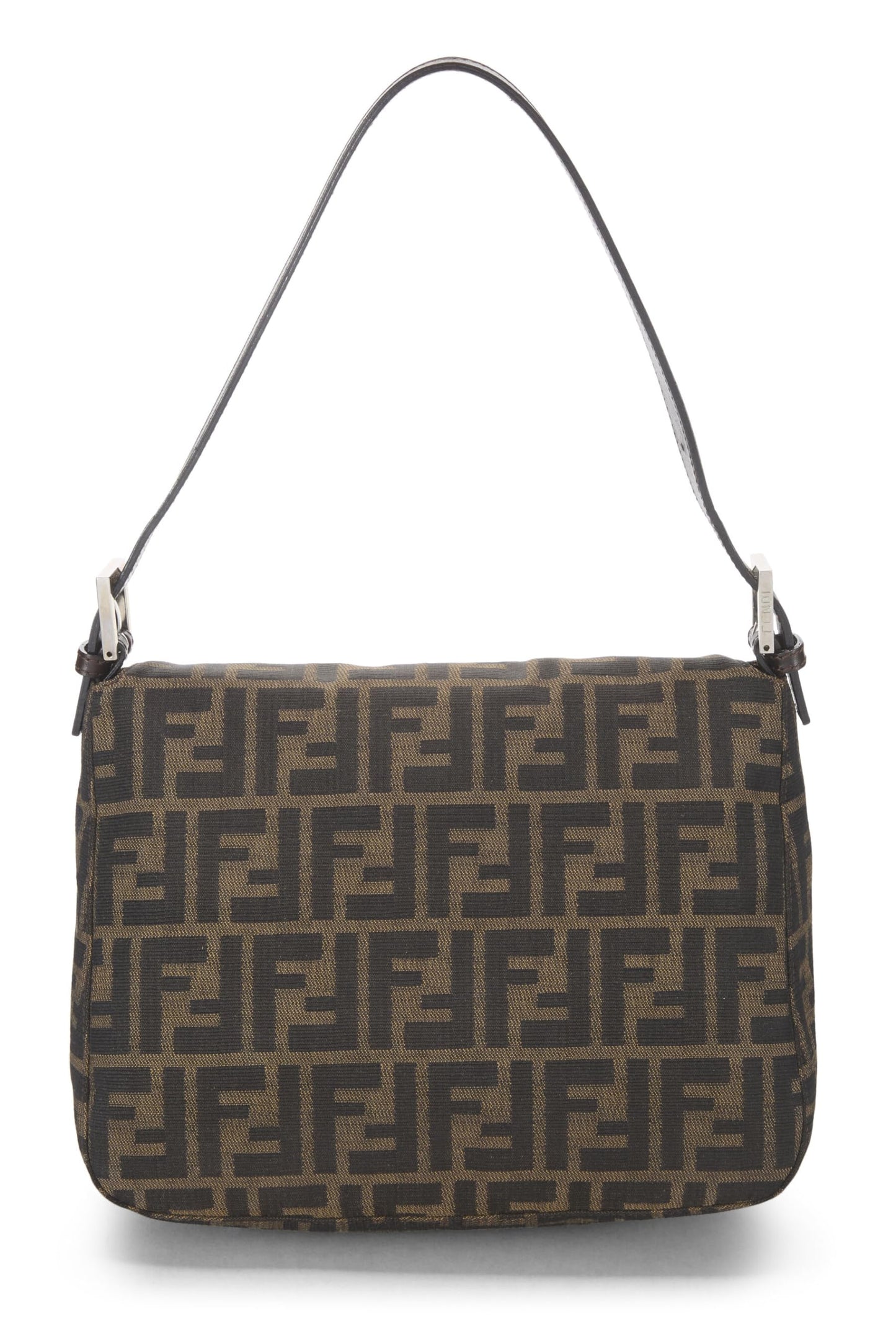 Fendi, sac à bandoulière en toile marron Zucca d'occasion, marron