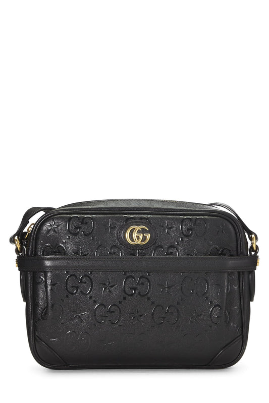 Gucci, Pre-Loved Black Embossed GG Star Shoulder Bag Small, Black