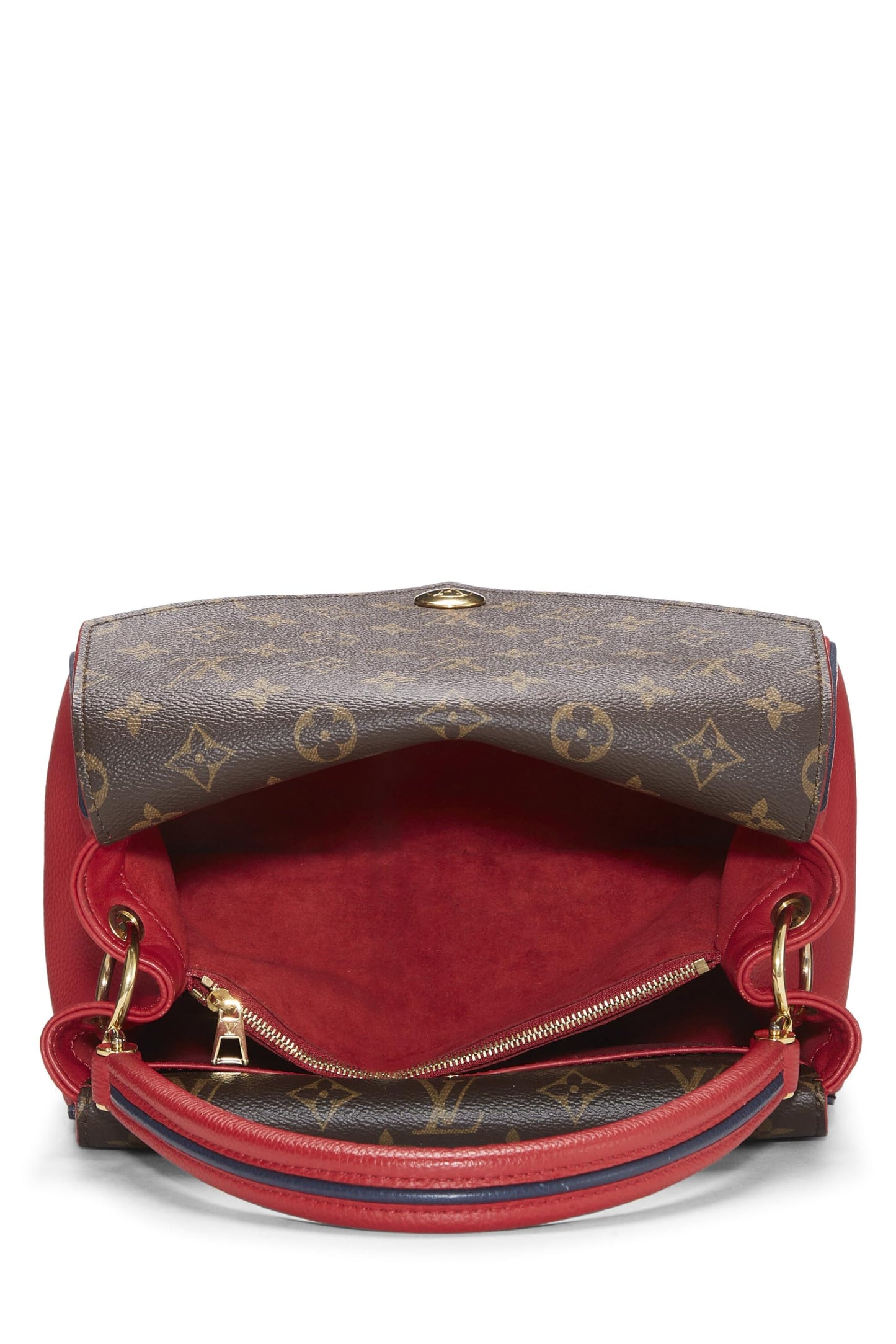 Louis Vuitton, Bolso con doble V de cuero con monograma rojo Pre-Loved, Rojo