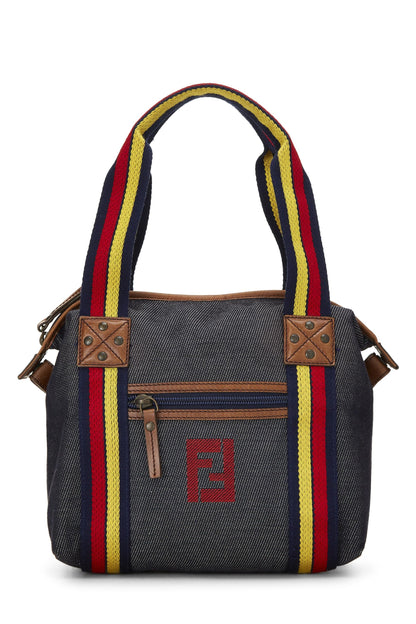 Fendi, sac à main en denim multicolore d'occasion, multicolore