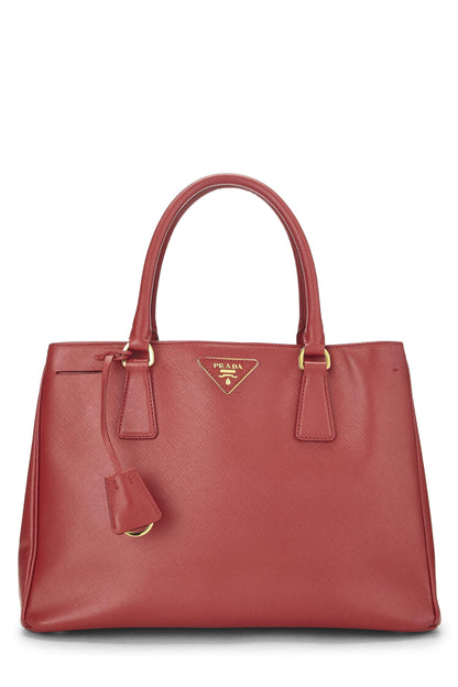 Prada, Bolso ejecutivo grande Saffiano rojo Pre-Loved, Rojo