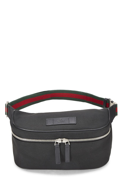 Gucci, sac bandoulière en toile noire Techno d'occasion, noir