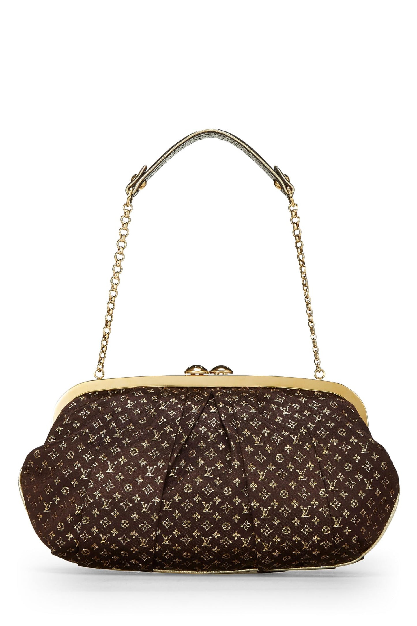 Louis Vuitton, Pre-Loved Limited Edition Brown Monogram Satin Aumoniere, Brown