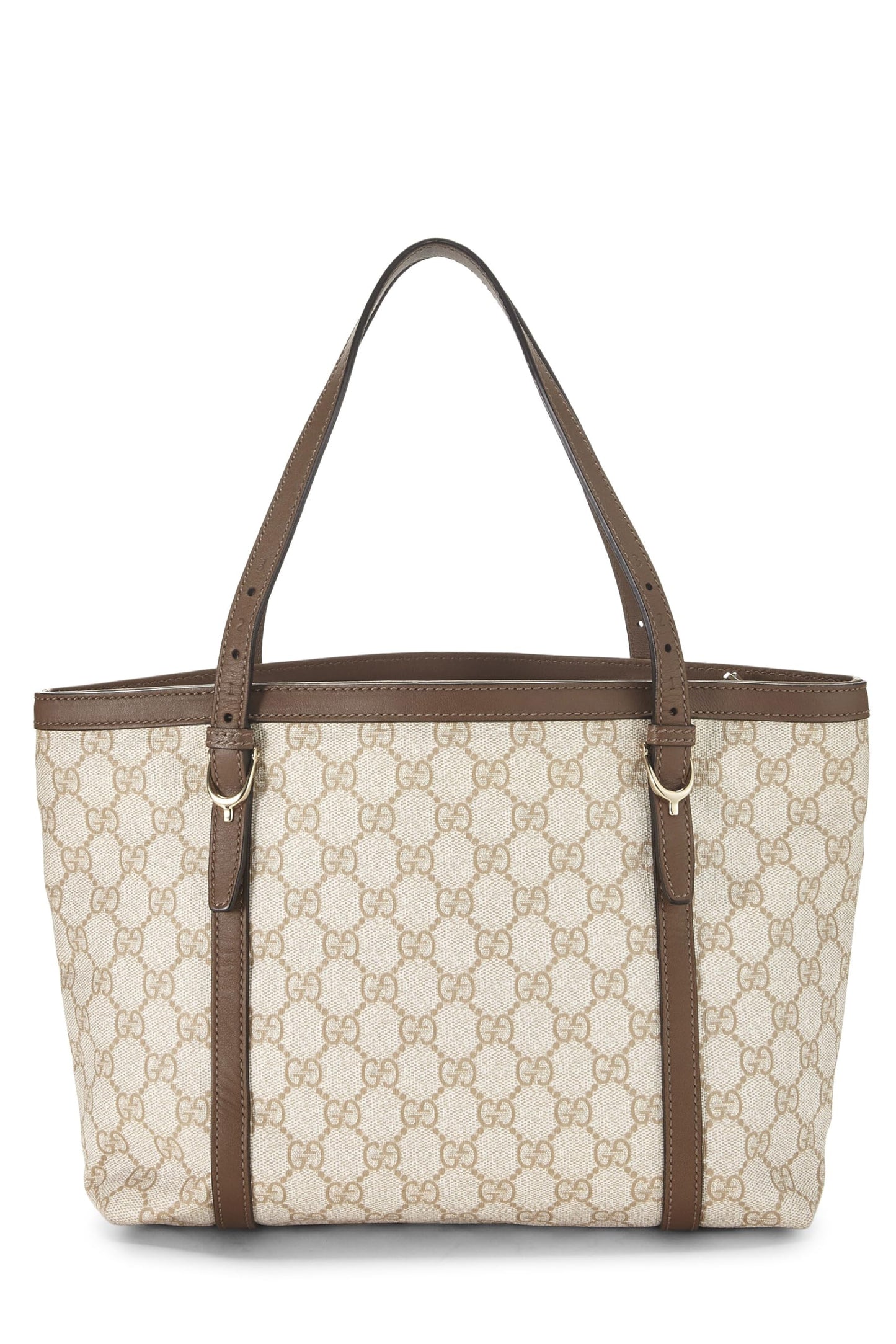 Gucci, sac fourre-tout en toile marron GG Supreme d'occasion, petit, marron