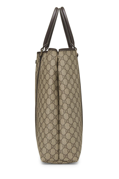 Gucci, sac fourre-tout en toile GG Supreme d'origine d'occasion, marron