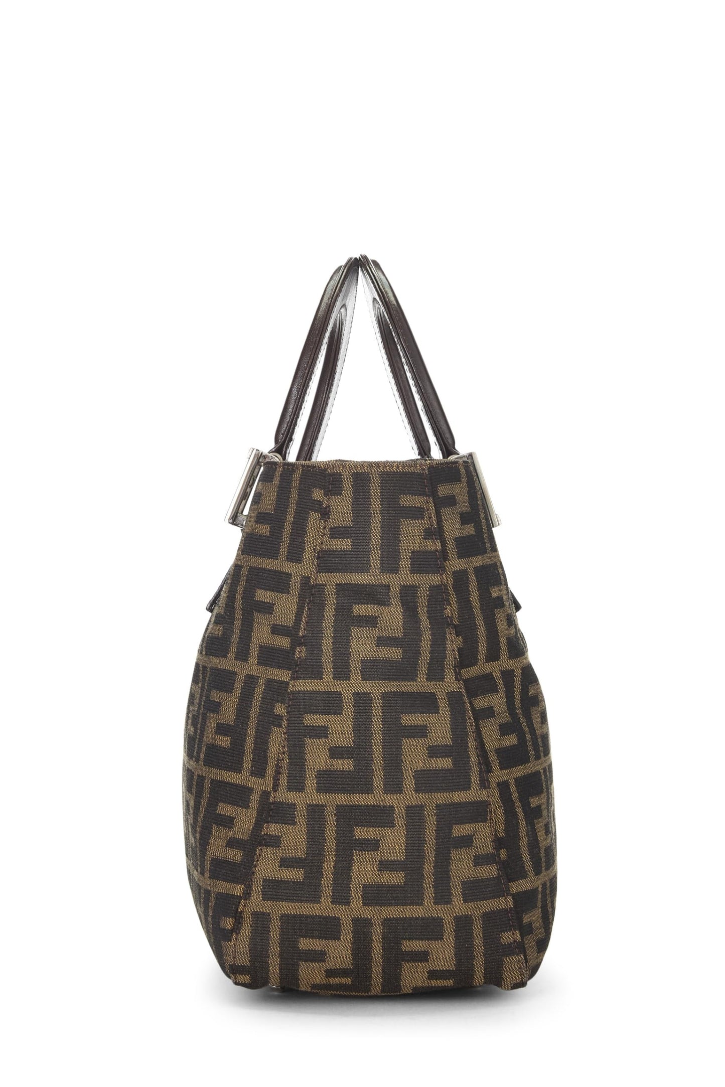 Fendi, Bolso pequeño de lona Zucca marrón Pre-Loved, Marrón