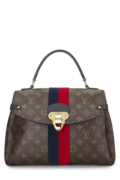 Louis Vuitton, Georges MM rayé en toile Monogram d'occasion, rouge