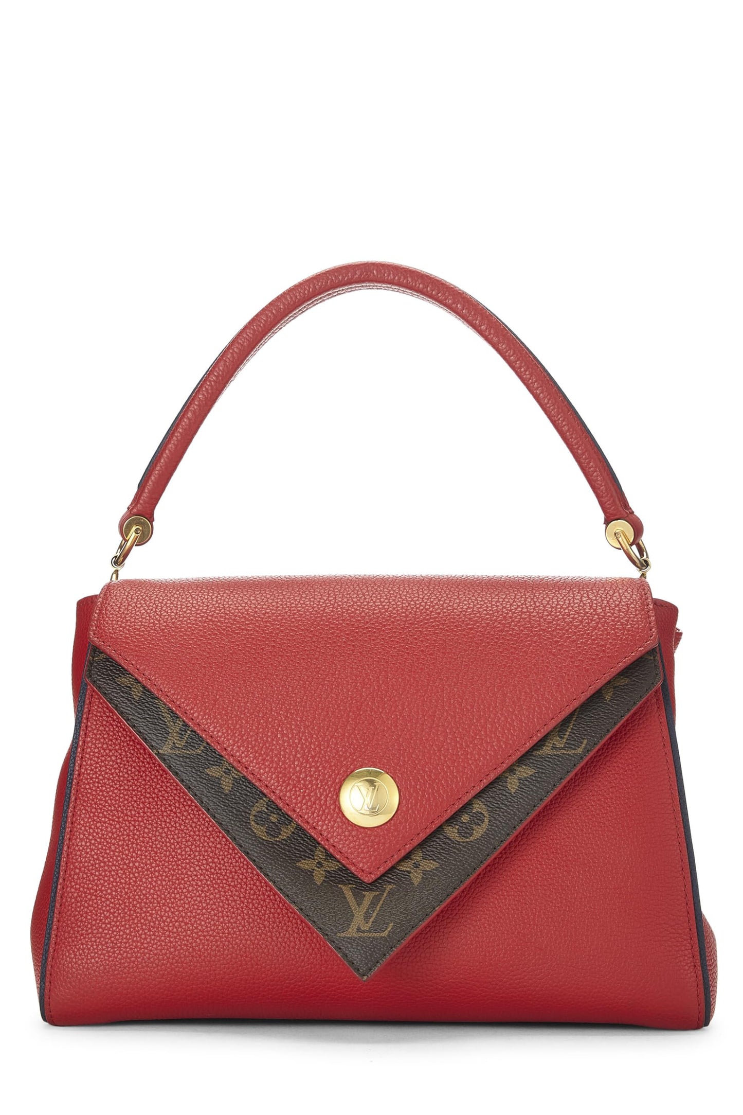 Louis Vuitton, Bolso con doble V de cuero con monograma rojo Pre-Loved, Rojo