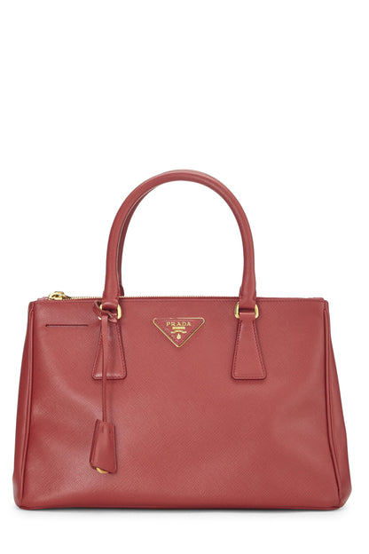 Prada, Pre-Loved Red Saffiano Executive Tote Medium, Red