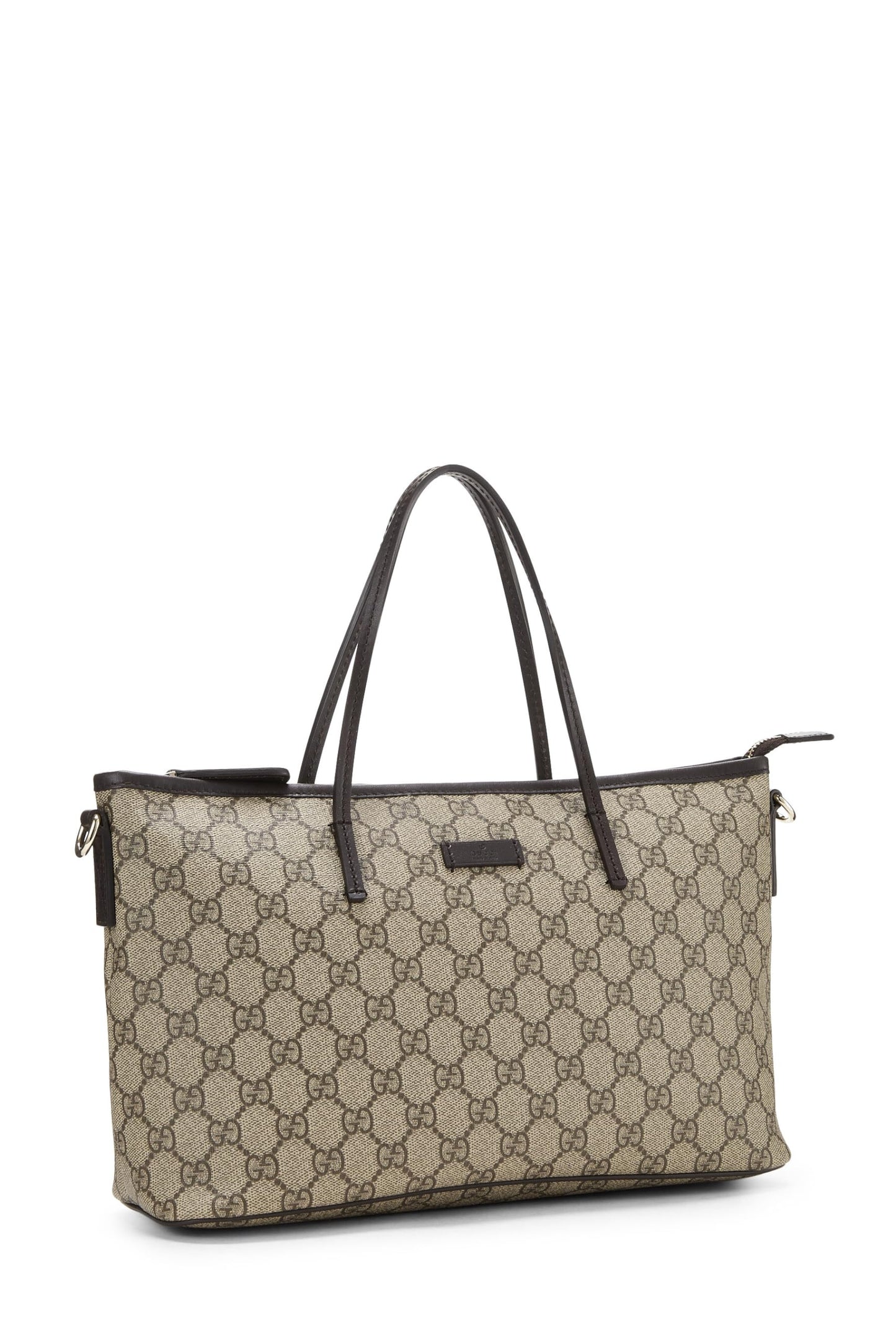 Gucci, sac fourre-tout en toile GG Supreme d'origine d'occasion, marron