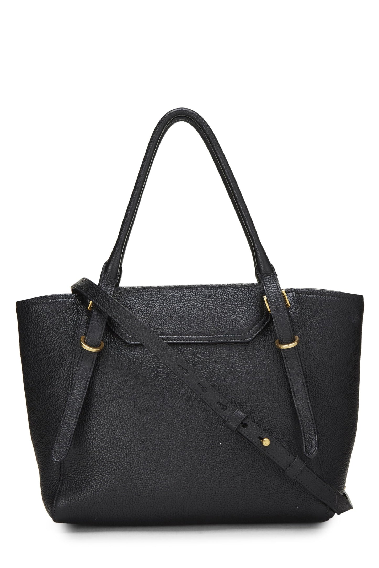 Prada, Bolso tote convertible con asa superior Vitello Daino en negro Pre-Loved, Negro