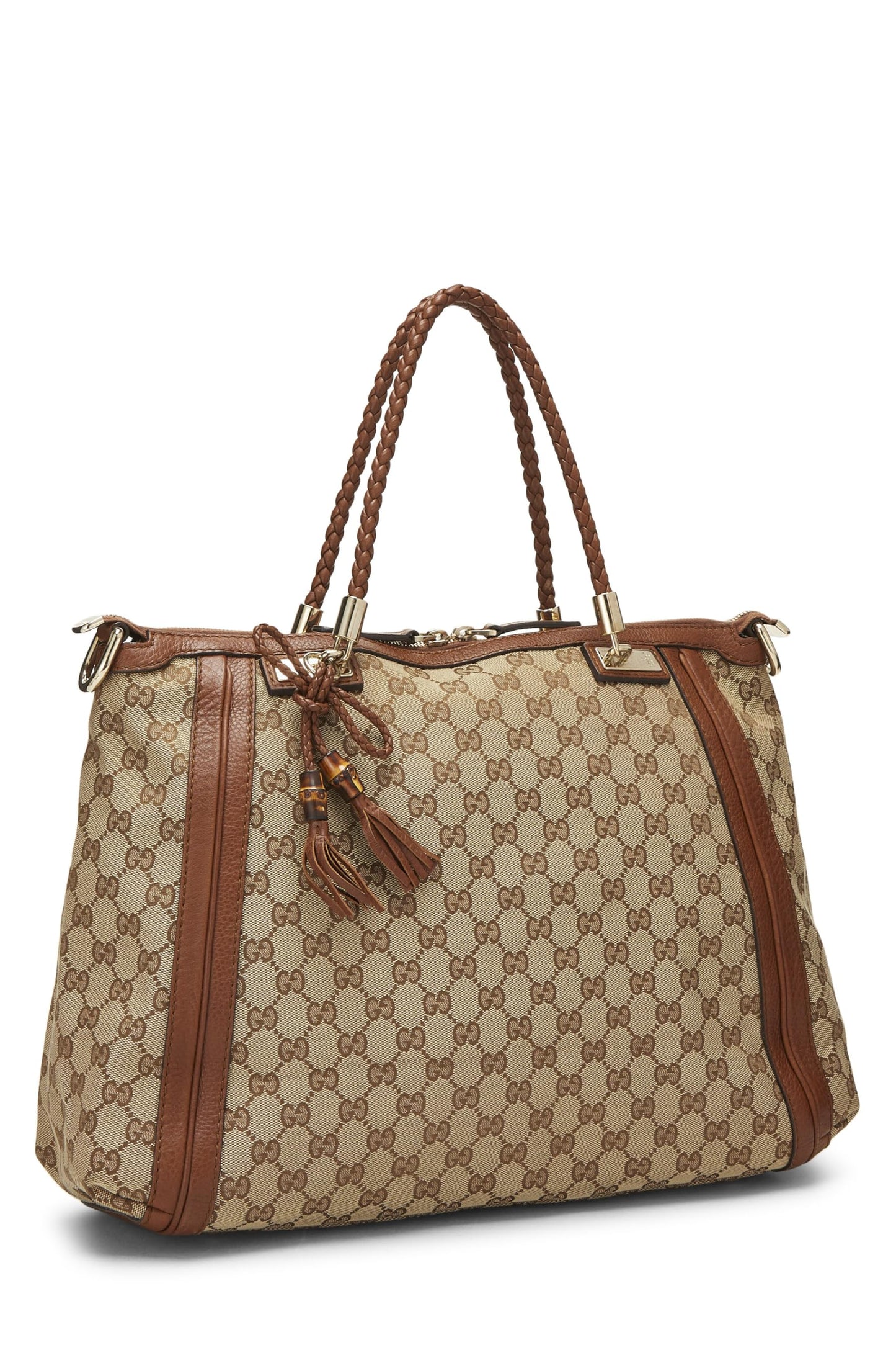 Gucci, sac fourre-tout Bella en toile GG d'origine d'occasion, marron