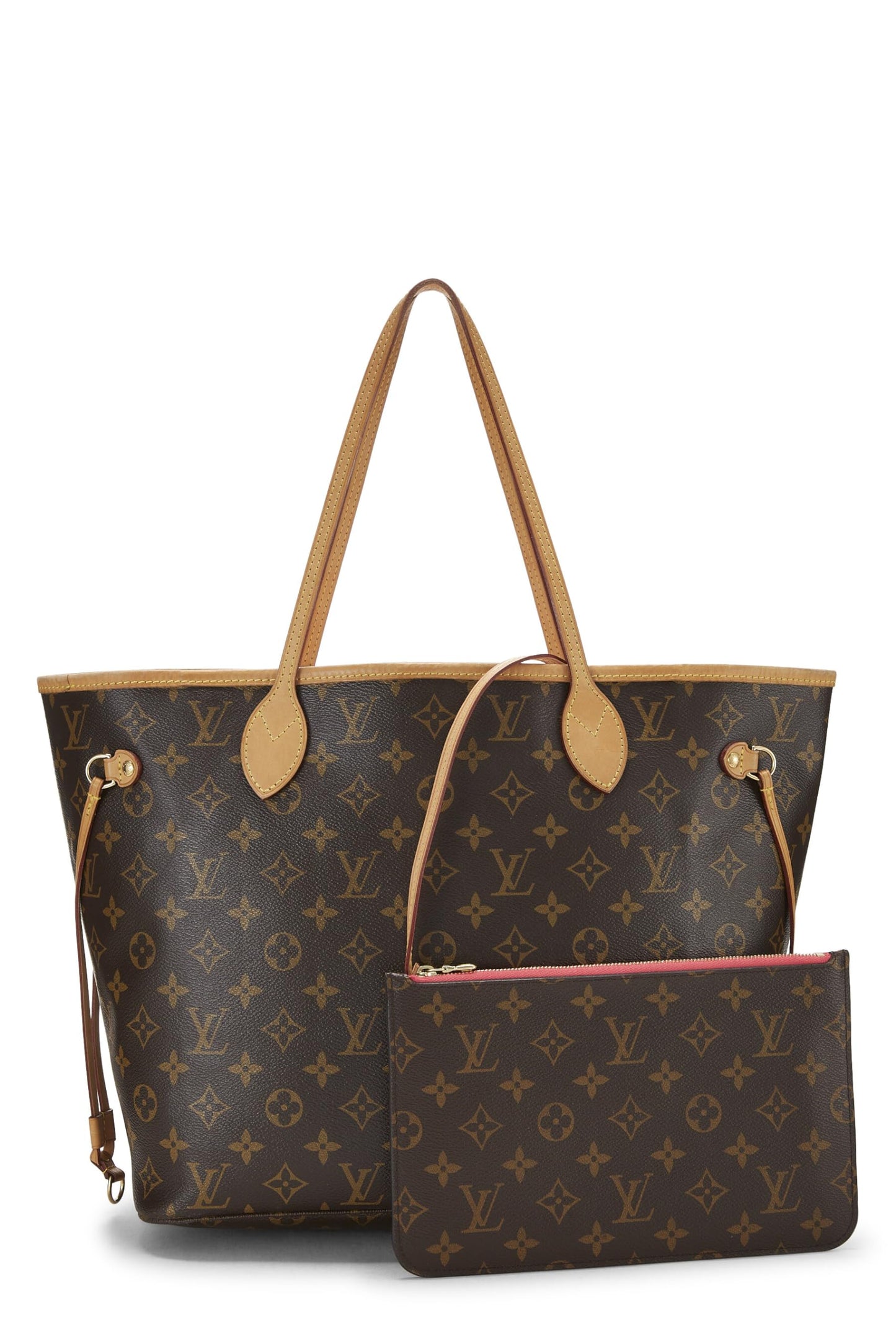 Louis Vuitton, Monograma V rosa Pre-Loved Neverfull MM, Rosa