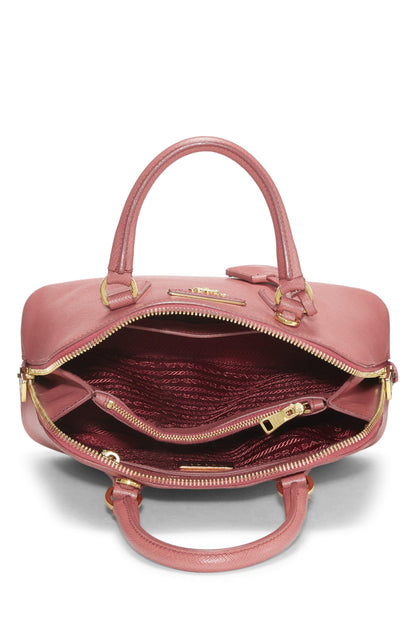 Prada, Promenade Small en cuir Saffiano rose d'occasion, rose