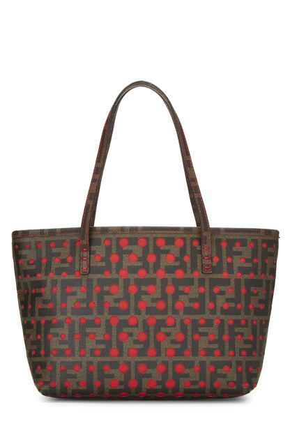 Fendi, Pre-Loved Red Zucca Coated Canvas Spalmati Roll Tote Mini, Red