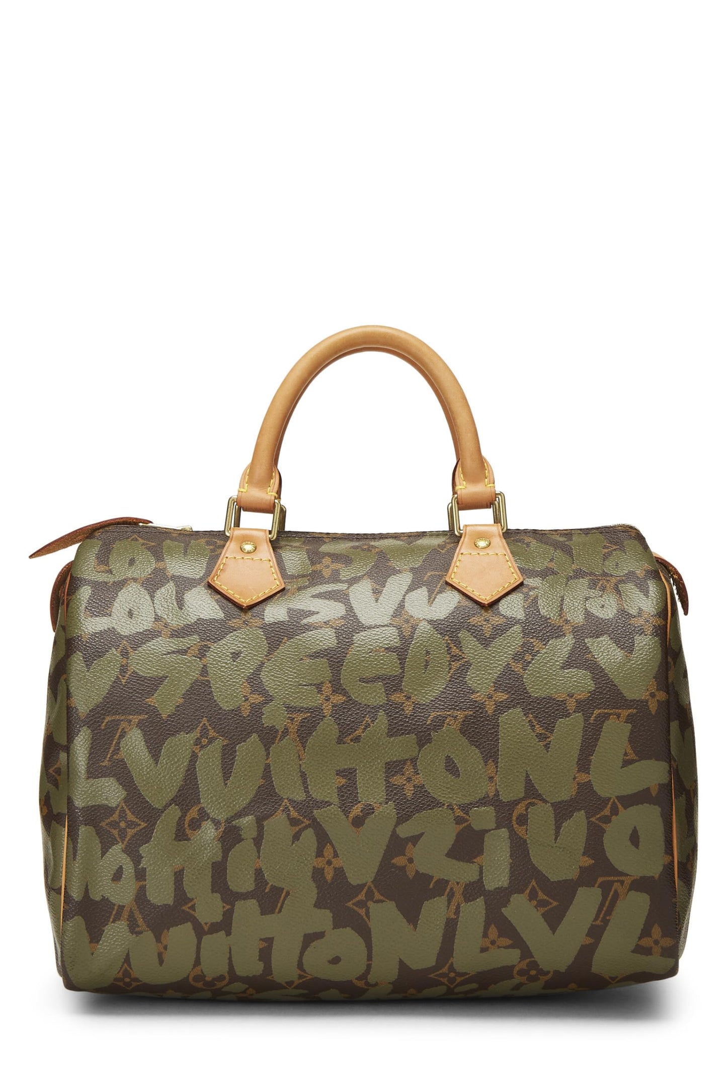 Louis Vuitton, Pre-Loved Stephen Sprouse x Louis Vuitton Monogram Green Graffiti Speedy 30, Verde