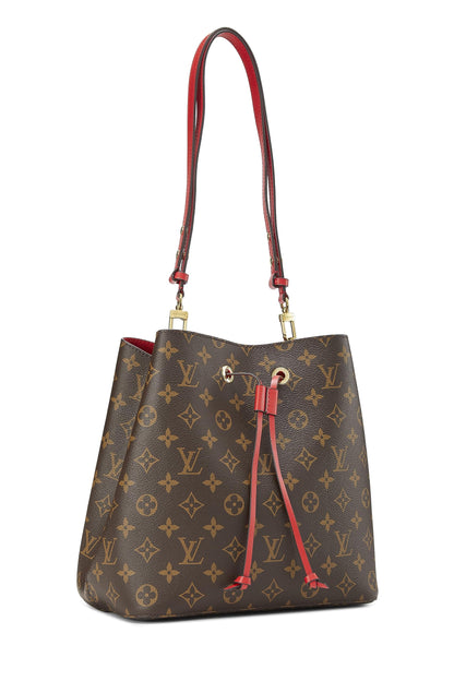 Louis Vuitton, Pre-Loved Red Monogram Canvas Neo Noé, Red