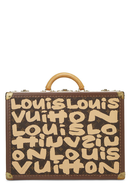 Louis Vuitton, Malle en toile graffiti Monogram beige Stephen Sprouse x Louis Vuitton d'occasion, beige