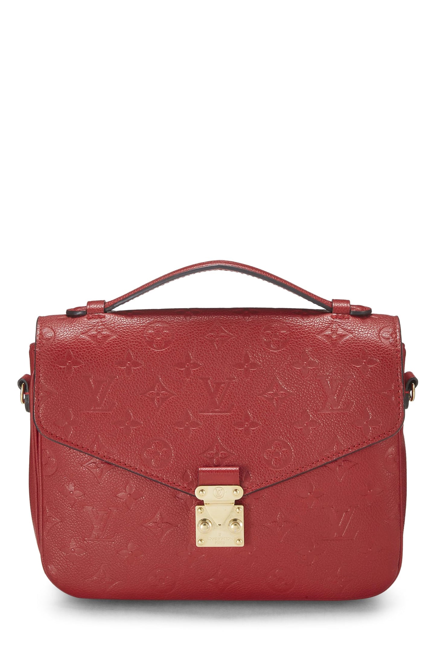 Louis Vuitton, Pre-Loved Cherry Monogram Empreinte Pochette Metis, Rojo