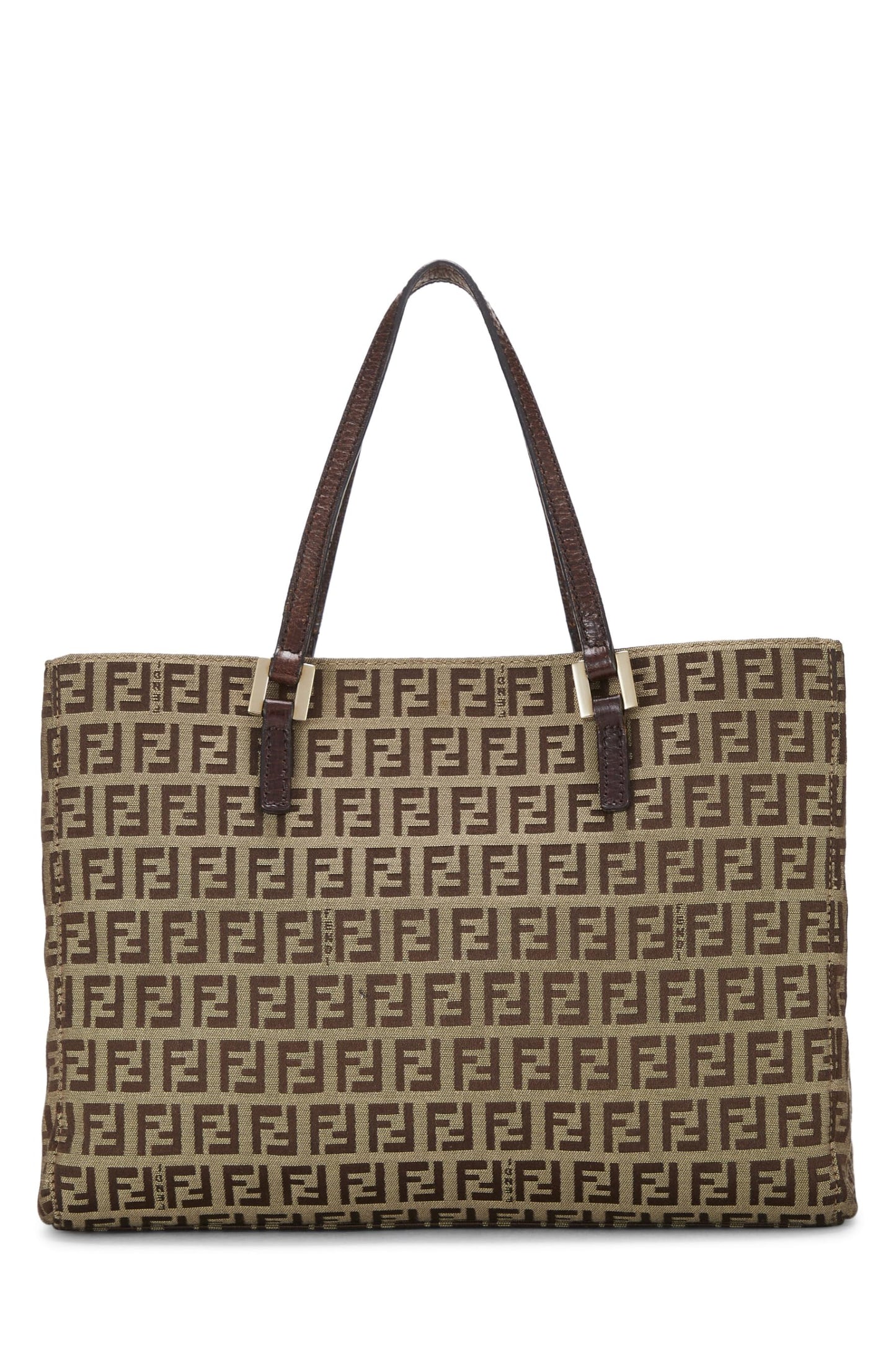 Fendi, Pre-Loved Brown Zucchino Canvas Tote Small, Brown