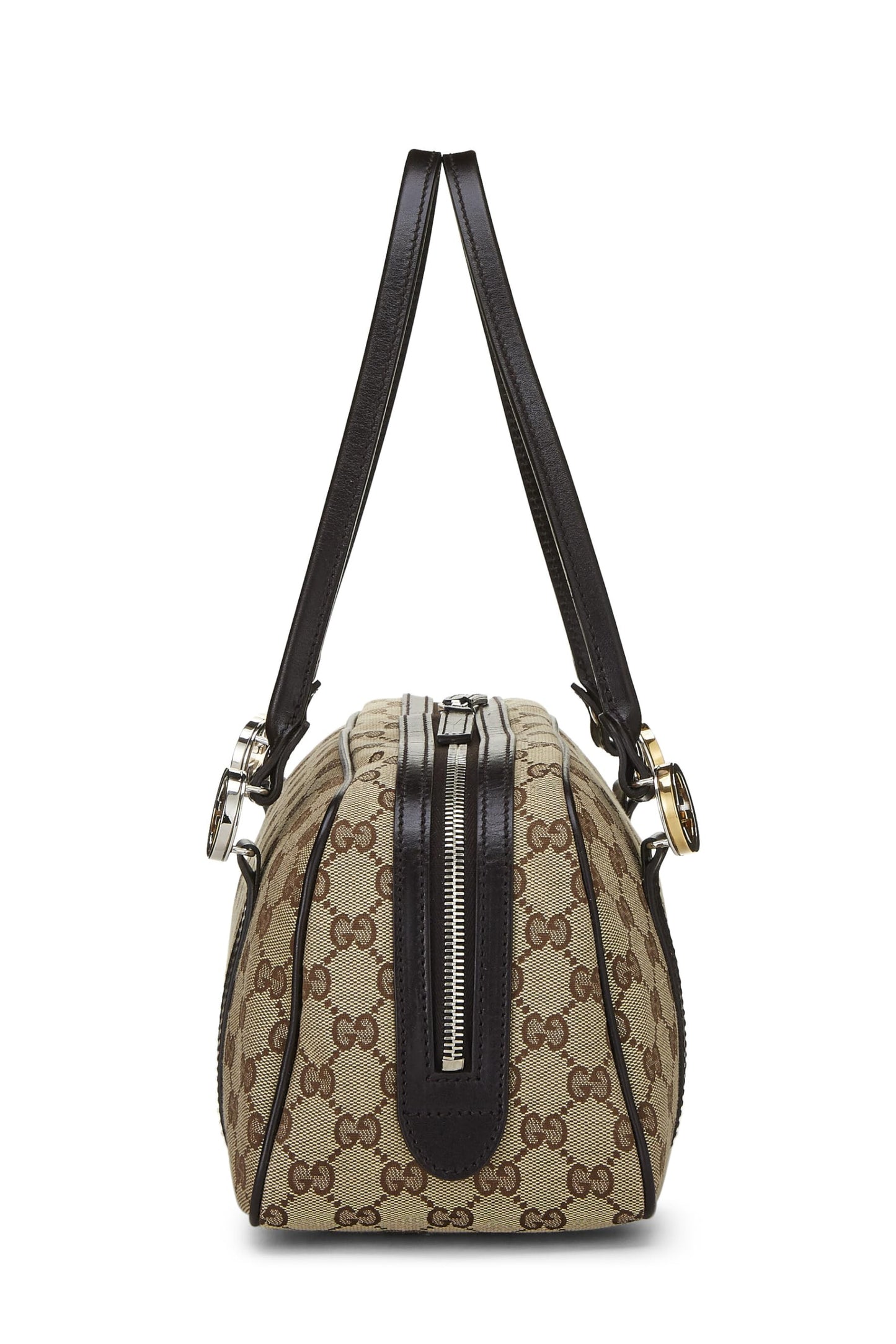 Gucci, sac Boston Twins en toile GG d'origine d'occasion, noir