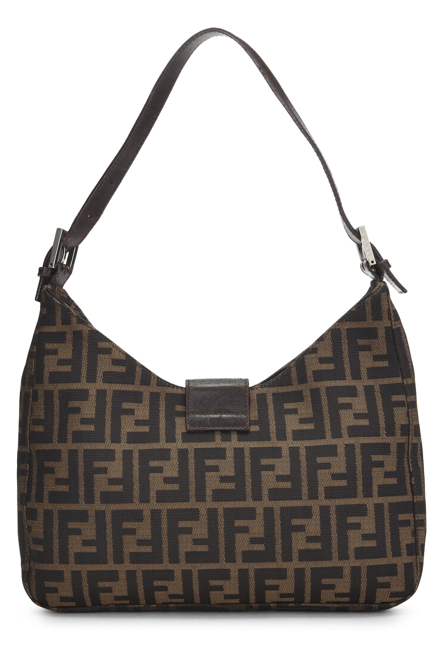 Fendi, Pre-Loved Brown Zucca Canvas Shoulder Bag, Brown