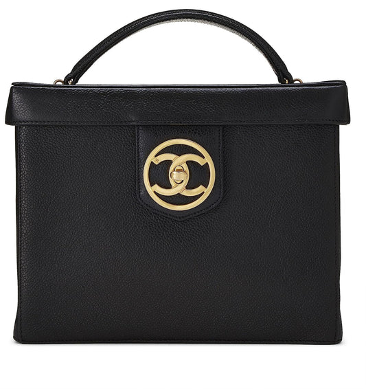 Chanel, Vanity Large Black Caviar d'occasion, noir