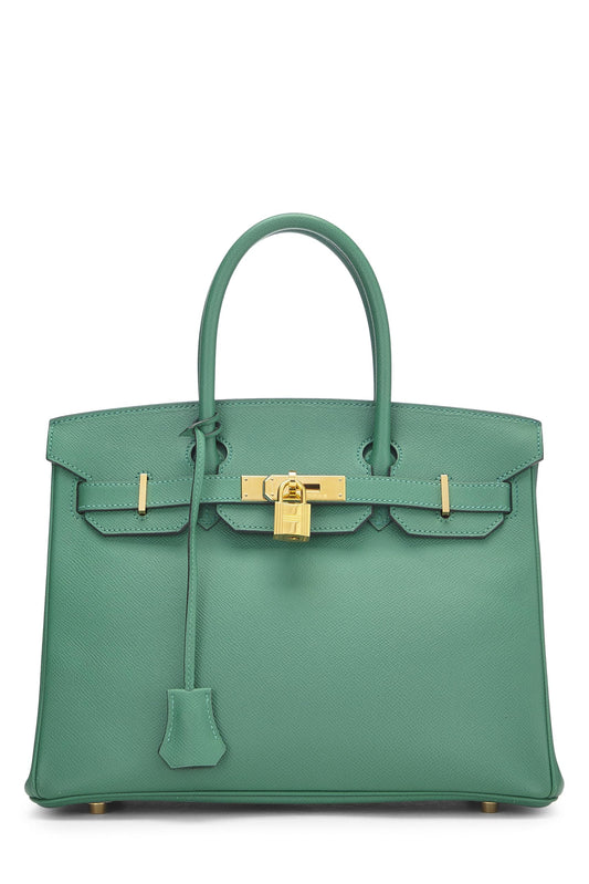 Hermès, Pre-Loved Vert Vertigo Epsom Birkin 30, Vert Vertigo