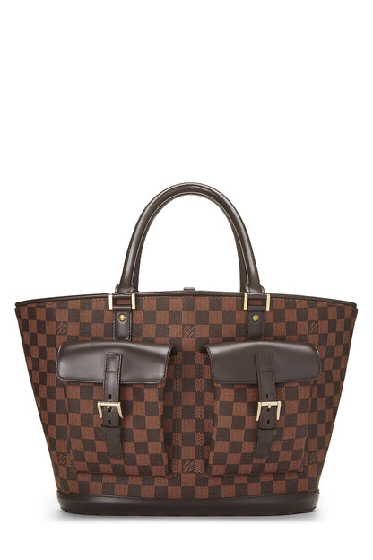 Louis Vuitton, Damier Ebene Manosque GM usado, Marrón