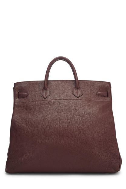 Hermès, Pre-Loved Rouge H Fjord Haut à Courroies "HAC" Birkin 45, ROUGEH