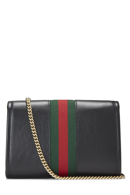 Gucci, Mini sac à bandoulière en cuir noir Rajah d'occasion, noir