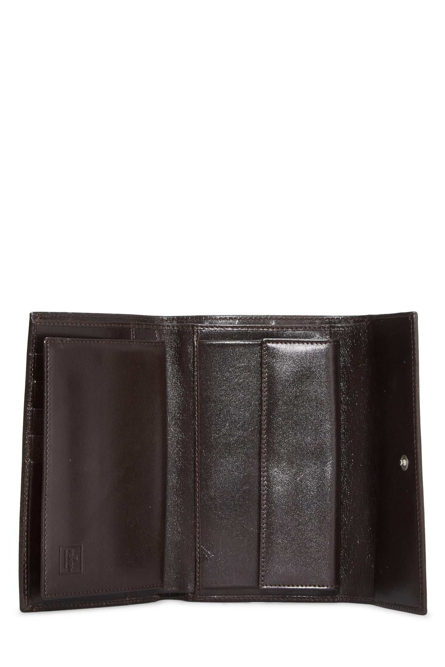 Fendi, Pre-Loved Brown Zucca Canvas Long Wallet, Brown