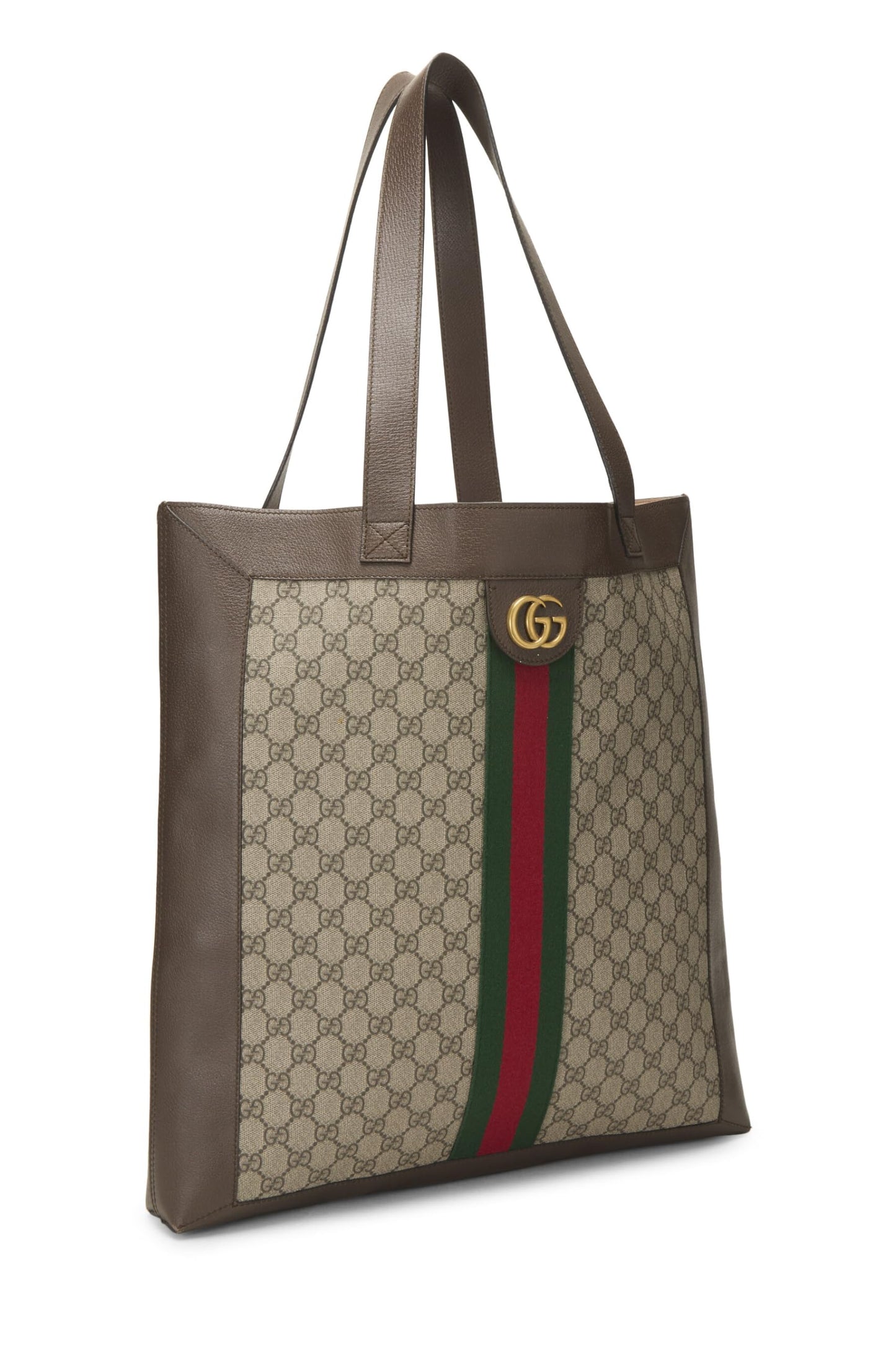 Gucci, sac fourre-tout Ophidia en toile GG Supreme d'origine d'occasion, grand modèle, marron