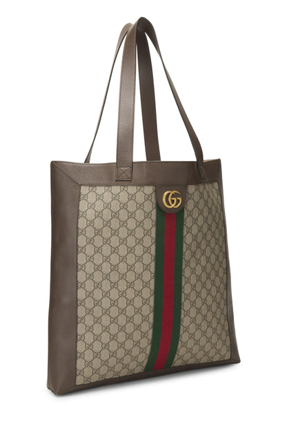 Gucci, Pre-Loved Original GG Supreme Canvas Ophidia Tote Large, Brown