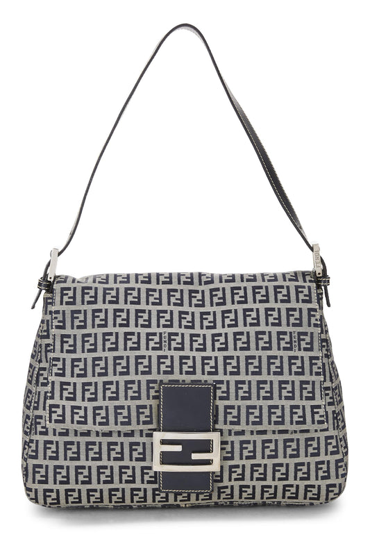 Fendi, Pre-Loved Navy Zucchino Canvas Mama, Navy