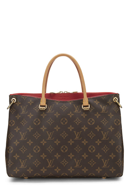 Louis Vuitton, Pre-Loved Red Monogram Canvas Pallas, Red