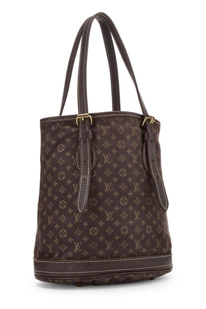 Louis Vuitton, Mini Lin Bucket PM Marron Monogrammé d'occasion, Marron