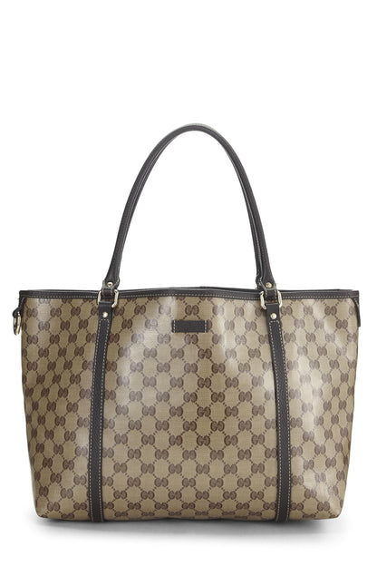 Gucci, sac fourre-tout Joy en toile marron à cristaux GG d'occasion, marron