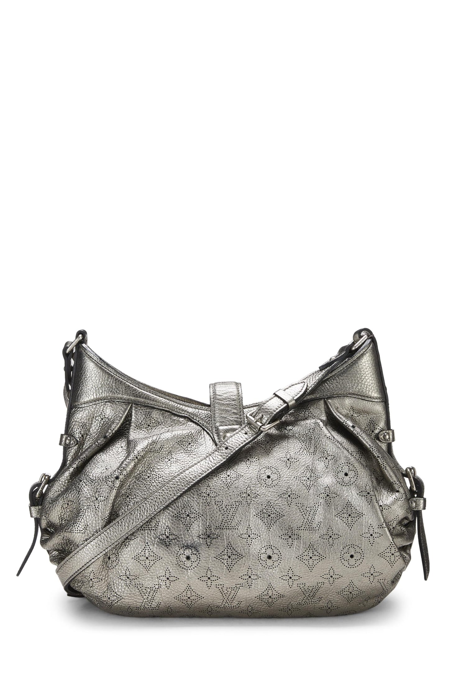 Louis Vuitton, sac hobo XS en cuir Mahina argenté d'occasion, argent