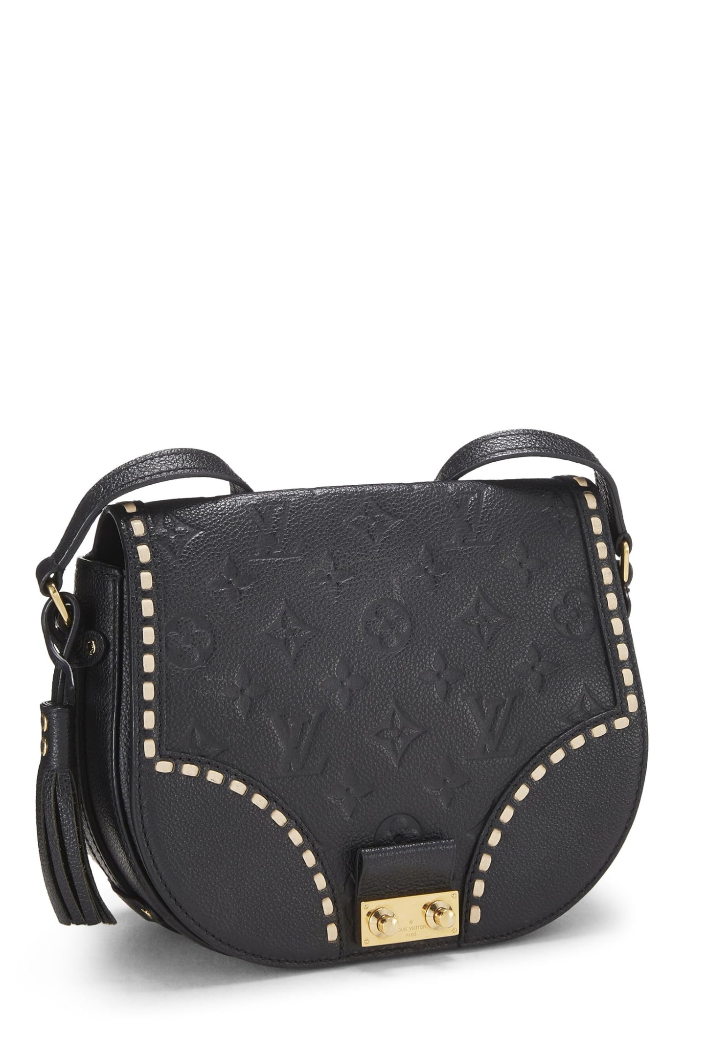 Louis Vuitton, sac à bandoulière Junot Empreinte Monogram noir d'occasion, noir