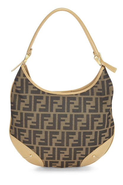 Fendi, Pre-Loved Brown Zucca Canvas Hobo, Brown